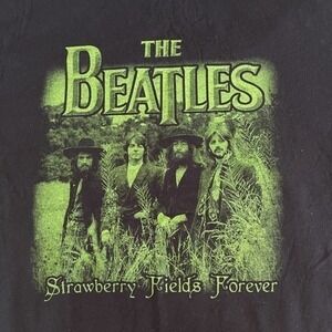 Beatles Rare Strawberry Fields T Shirt by Rock & Death 2-sided Embroidered Sz M